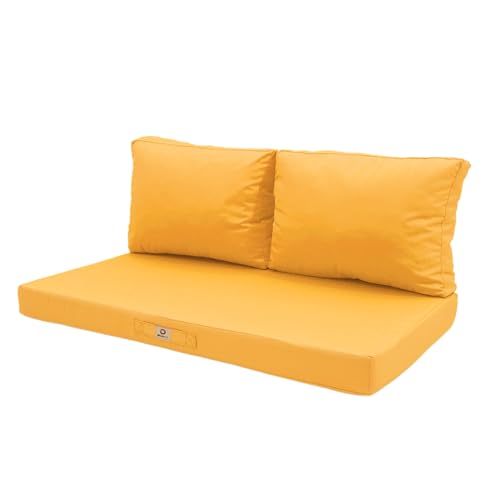 Kissen für Gartenmöbel, abnehmbarer Bezug, Außenkissen, 100 x 50 cm, Ersatzkissen für Sessel, Bank & Gartenstuhl, wasserdicht & bequem, Orange Kissen für Gartenmöbel, abnehmbarer Bezug, Außenkissen, 100 x 50 cm, Ersatzkissen für Sessel, Bank & Gartenstuhl, wasserdicht & bequem, Orange von deco arts