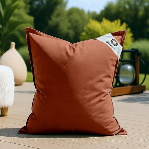 deco arts Bezug für Riesensitzsack, XL, 120 x 80 cm, für drinnen und draußen, abnehmbarer Bezug, UV-Schutz, Terrakotta von deco arts