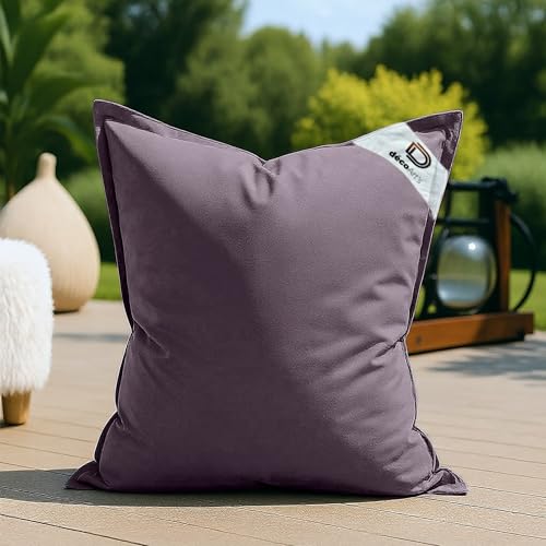 deco arts Bezug für Riesensitzsack XL, 120 x 80 cm, für drinnen und draußen, abnehmbarer Bezug, UV-Schutz, Grau von deco arts