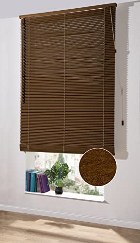 Deco Home | Holz Jalousie nach Maß, 25mm Jalousie ohne Bohren, Fenster-Sichtschutz abdunkelnd, Rollo | Holz Dunkel Deco Home | Holz Jalousie nach Maß, 25mm Jalousie ohne Bohren, Fenster-Sichtschutz abdunkelnd, Rollo | Holz Dunkel von deco home