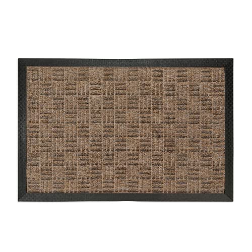 deco-mat Fußmatte für Außen + Innen 40 x 60 cm, Beige - rutschfeste, wetterfeste Türmatte mit robusten Borsten - Outdoor Schmutzfangmatte für außen von deco-mat