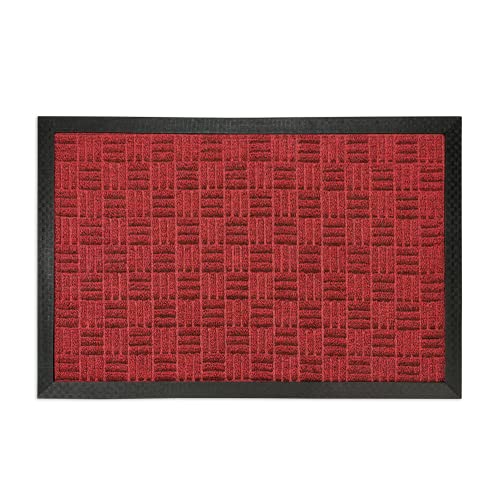 deco-mat Fußmatte für Außen + Innen 60 x 80 cm, Rot - rutschfeste, wetterfeste Türmatte mit robusten Borsten - Outdoor Schmutzfangmatte für außen deco-mat Fußmatte für Außen + Innen 60 x 80 cm, Rot - rutschfeste, wetterfeste Türmatte mit robusten Borsten - Outdoor Schmutzfangmatte für außen von deco-mat