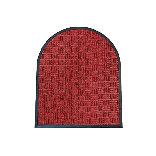 deco-mat Fußmatte für Außen + Innen HR 75 x 90 cm, Rot - rutschfeste, wetterfeste Türmatte mit robusten Borsten - Outdoor Schmutzfangmatte für außen von deco-mat