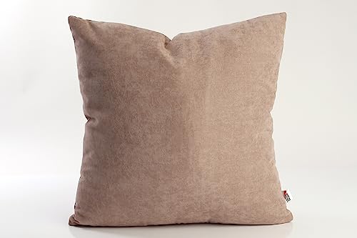 deco-raum Dekokissen 45x45cm mit Füllung und Bezug Kopfkissen für Bett Sofa Sofakissen Zierkissen Kissenbezug aus Polyester Abnehmbar Waschmaschinenfest Cappuccino 1 Stück von deco-raum