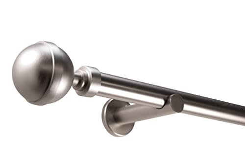 Deco-Raum Gardinenstange auf Maß 25mm Wandträger Style Rohr Endstück Kugel edelstahl-optik nach Maß gefertigt, ohne Ringe 150 cm Deco-Raum Gardinenstange auf Maß 25mm Wandträger Style Rohr Endstück Kugel edelstahl-optik nach Maß gefertigt, ohne Ringe 150 cm von deco-raum