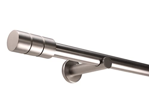 Deco-Raum Gardinenstange auf Maß 25mm Wandträger Style Rohr Endstück Zylinder edelstahl-optik nach Maß gefertigt, ohne Ringe 200 cm Deco-Raum Gardinenstange auf Maß 25mm Wandträger Style Rohr Endstück Zylinder edelstahl-optik nach Maß gefertigt, ohne Ringe 200 cm von deco-raum