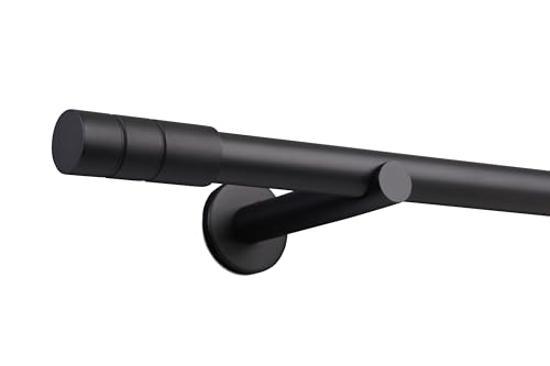 Deco-Raum Gardinenstange auf Maß 25mm Wandträger Style Rohr Endstück Zylinder schwarz-matt nach Maß gefertigt, ohne Ringe 270 cm, geteilt Deco-Raum Gardinenstange auf Maß 25mm Wandträger Style Rohr Endstück Zylinder schwarz-matt nach Maß gefertigt, ohne Ringe 270 cm, geteilt von deco-raum