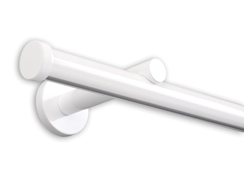 Deco-Raum Gardinenstange auf Maß Innenlauf Modern rund 20mm Wandbefestigung Wandträger mitte Lauf 9cm Vorhangstange Flächenvorhang Schiene Innenlaufstange für Vorhänge Weiß 60cm Deco-Raum Gardinenstange auf Maß Innenlauf Modern rund 20mm Wandbefestigung Wandträger mitte Lauf 9cm Vorhangstange Flächenvorhang Schiene Innenlaufstange für Vorhänge Weiß 60cm von deco-raum
