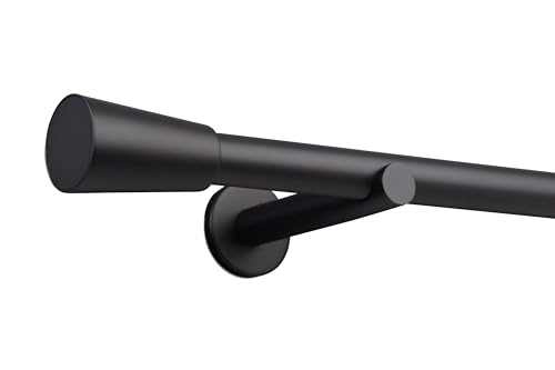 Deco-Raum Gardinenstange nach Maß 25mm Wandträger Endstück Kegel Schwarz-matt auf Maß gefertigt ohne Ringe 170 cm Deco-Raum Gardinenstange nach Maß 25mm Wandträger Endstück Kegel Schwarz-matt auf Maß gefertigt ohne Ringe 170 cm von deco-raum