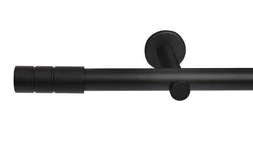 Deco-Raum Gardinenstange nach Maß 25mm Wandträger Endstück Zylinder Schwarz-matt auf Maß gefertigt ohne Ringe 290 cm, geteilt Deco-Raum Gardinenstange nach Maß 25mm Wandträger Endstück Zylinder Schwarz-matt auf Maß gefertigt ohne Ringe 290 cm, geteilt von deco-raum
