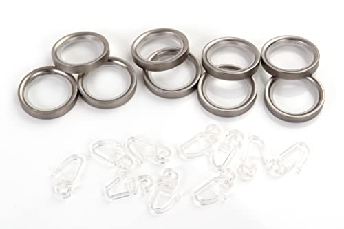 deco-raum Ringe 10 Stück mit Gleiteinlage und Faltenhaken deco-raum Ringe 10 Stück mit Gleiteinlage und Faltenhaken von deco-raum