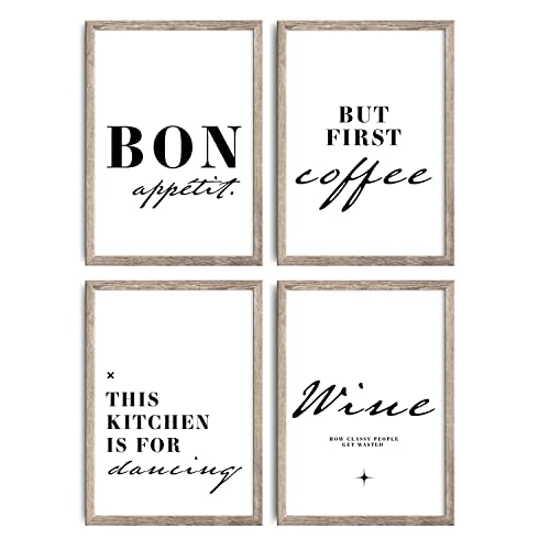 decomonkey | 4er Poster Set – set mit schwarzem Rahmen | Schwarz Weiß Sprüche | 4 x DIN A3 | Wohnzimmer Schlafzimmer Wandposter Blider Collage Modern Wanddeko Küche Kitchen Abstrakt Text Küchendeko decomonkey | 4er Poster Set – set mit schwarzem Rahmen | Schwarz Weiß Sprüche | 4 x DIN A3 | Wohnzimmer Schlafzimmer Wandposter Blider Collage Modern Wanddeko Küche Kitchen Abstrakt Text Küchendeko von decomonkey