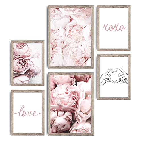 decomonkey | 6er Poster Set OHNE Bilderrahmen | Blumen Abstrakt | 4 x DIN A4 & 2 x DIN A3 | Wohnzimmer Schlafzimmer Wandposter Blider Collage Modern Wanddeko Rosa Pfingstrosen Herz Love decomonkey | 6er Poster Set OHNE Bilderrahmen | Blumen Abstrakt | 4 x DIN A4 & 2 x DIN A3 | Wohnzimmer Schlafzimmer Wandposter Blider Collage Modern Wanddeko Rosa Pfingstrosen Herz Love von decomonkey