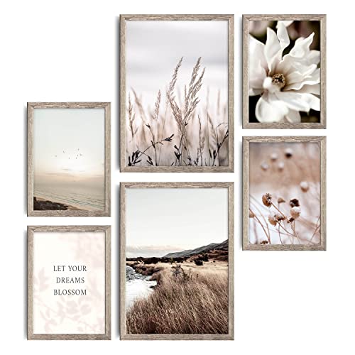 decomonkey | 6er Poster Set mit schwarzem Rahmen | Boho Abstrakt | 4 x DIN A4 & 2 x DIN A3 | Wohnzimmer Schlafzimmer Wandposter Blider Collage Modern Wanddeko Landschaft Blumen Sprüche Vintage decomonkey | 6er Poster Set mit schwarzem Rahmen | Boho Abstrakt | 4 x DIN A4 & 2 x DIN A3 | Wohnzimmer Schlafzimmer Wandposter Blider Collage Modern Wanddeko Landschaft Blumen Sprüche Vintage von decomonkey