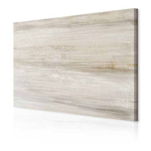 decomonkey Akustikbild Abstrakt 120x80 cm 1 Teilig Leinwand Modern Bilder Wandbilder XXL Schallschlucker Schallschutz Akustikdämmung Wandbild Deko Leise Modern Beige Beton von decomonkey