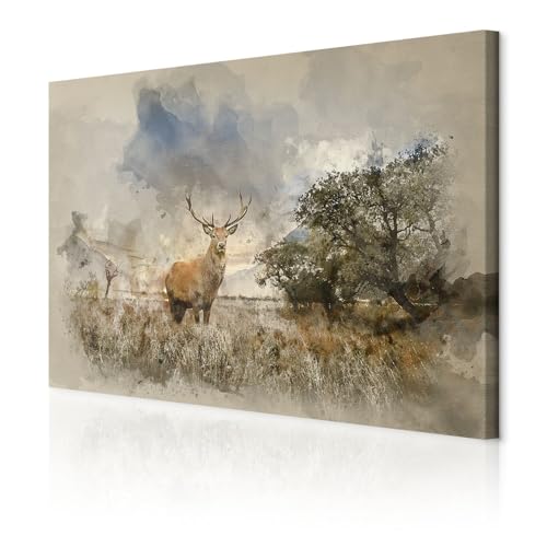 decomonkey Akustikbild Hirsch 120x80 cm 1 Teilig Leinwand Modern Bilder Wandbilder XXL Schallschlucker Schallschutz Akustikdämmung Wandbild Deko Leise Natur Landschaft Tiere decomonkey Akustikbild Hirsch 120x80 cm 1 Teilig Leinwand Modern Bilder Wandbilder XXL Schallschlucker Schallschutz Akustikdämmung Wandbild Deko Leise Natur Landschaft Tiere von decomonkey