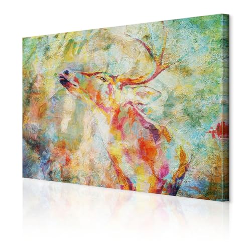 decomonkey Akustikbild Hirsch Abstrakt 120x80 cm 1 Teilig Leinwand Modern Bilder Wandbilder XXL Schallschlucker Schallschutz Akustikdämmung Wandbild Deko Leise Tiere Natur gelb rot grün decomonkey Akustikbild Hirsch Abstrakt 120x80 cm 1 Teilig Leinwand Modern Bilder Wandbilder XXL Schallschlucker Schallschutz Akustikdämmung Wandbild Deko Leise Tiere Natur gelb rot grün von decomonkey