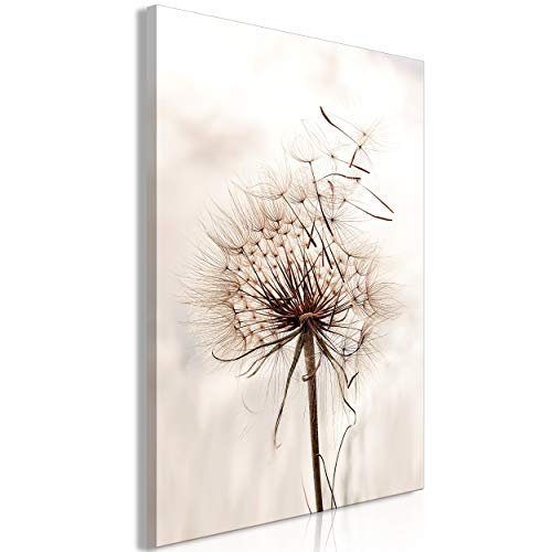 decomonkey Akustikbild Pusteblume 80x120 cm 1 Teilig Leinwand Modern Bilder Wandbilder XXL Schallschlucker Schallschutz Akustikdämmung Wandbild Deko Leise Blumen Natur Pflanzen von decomonkey