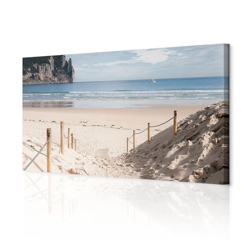 decomonkey Akustikbild Strand Meer 120x40 cm XXL 1 Teilig Leinwand Modern Bilder Wandbilder XXL Schallschlucker Schallschutz Akustikdämmung Wandbild Deko Leise Natur Landschaft decomonkey Akustikbild Strand Meer 120x40 cm XXL 1 Teilig Leinwand Modern Bilder Wandbilder XXL Schallschlucker Schallschutz Akustikdämmung Wandbild Deko Leise Natur Landschaft von decomonkey
