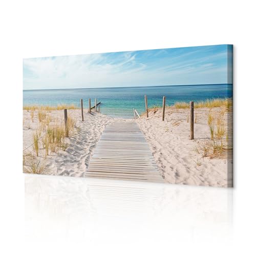 decomonkey Akustikbild Strand Meer 120x40 cm XXL 1 Teilig Leinwand Modern Bilder Wandbilder XXL Schallschlucker Schallschutz Akustikdämmung Wandbild Deko Leise Natur Landschaft decomonkey Akustikbild Strand Meer 120x40 cm XXL 1 Teilig Leinwand Modern Bilder Wandbilder XXL Schallschlucker Schallschutz Akustikdämmung Wandbild Deko Leise Natur Landschaft von decomonkey