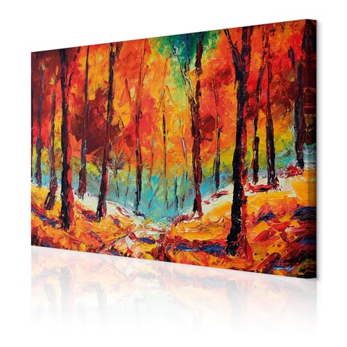 decomonkey Akustikbild Wald 120x80 cm XXL 1 Teilig Leinwand Modern Bilder Wandbilder XXL Schallschlucker Schallschutz Akustikdämmung Wandbild Deko Leise Abstrakt Natur Landschaft Orange decomonkey Akustikbild Wald 120x80 cm XXL 1 Teilig Leinwand Modern Bilder Wandbilder XXL Schallschlucker Schallschutz Akustikdämmung Wandbild Deko Leise Abstrakt Natur Landschaft Orange von decomonkey
