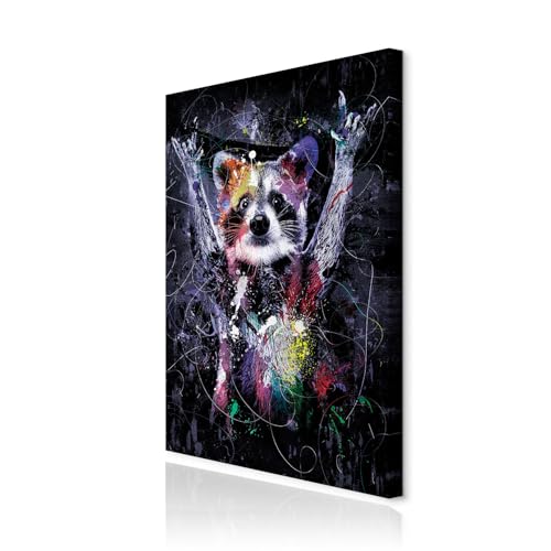 decomonkey Akustikbild Waschbär Abstrakt 80x120 cm 1 Teilig Leinwand Modern Bilder Wandbilder XXL Schallschlucker Schallschutz Akustikdämmung Wandbild Deko Leise Modern Tiere Natur Collage Kunst bunt decomonkey Akustikbild Waschbär Abstrakt 80x120 cm 1 Teilig Leinwand Modern Bilder Wandbilder XXL Schallschlucker Schallschutz Akustikdämmung Wandbild Deko Leise Modern Tiere Natur Collage Kunst bunt von decomonkey