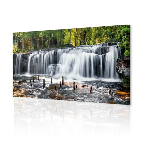 decomonkey Akustikbild Wasserfall 120x40 cm 1 Teilig Leinwand Modern Bilder Wandbilder XXL Schallschlucker Schallschutz Akustikdämmung Wandbild Deko Leise Natur Landschaft decomonkey Akustikbild Wasserfall 120x40 cm 1 Teilig Leinwand Modern Bilder Wandbilder XXL Schallschlucker Schallschutz Akustikdämmung Wandbild Deko Leise Natur Landschaft von decomonkey