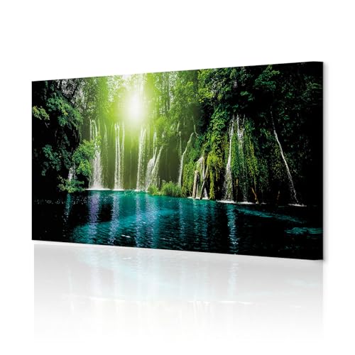 decomonkey Akustikbild Wasserfall 135x45 cm XXL 1 Teilig Leinwand Modern Bilder Wandbilder XXL Schallschlucker Schallschutz Akustikdämmung Wandbild Deko Leise Wald Natur Landschaft decomonkey Akustikbild Wasserfall 135x45 cm XXL 1 Teilig Leinwand Modern Bilder Wandbilder XXL Schallschlucker Schallschutz Akustikdämmung Wandbild Deko Leise Wald Natur Landschaft von decomonkey