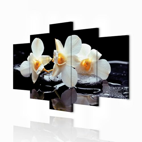 decomonkey Bilder Blumen Orchidee 225x112.5 cm XXL 5 Teilig Leinwandbilder Bild auf Leinwand Wandbild Kunstdruck Wanddeko Wand Wohnzimmer Wanddekoration Deko Natur Spa Zen decomonkey Bilder Blumen Orchidee 225x112.5 cm XXL 5 Teilig Leinwandbilder Bild auf Leinwand Wandbild Kunstdruck Wanddeko Wand Wohnzimmer Wanddekoration Deko Natur Spa Zen von decomonkey