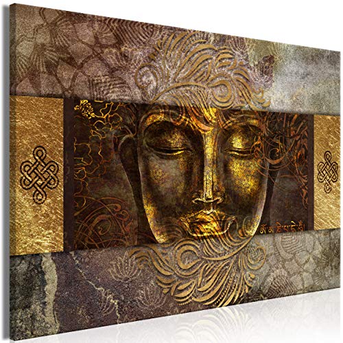 decomonkey Bilder Buddha 60x40 cm 1 Teilig Leinwandbilder Bild auf Leinwand Vlies Wandbild Kunstdruck Wanddeko Wand Wohnzimmer Wanddekoration Deko Zen Orient Abstrakt von decomonkey