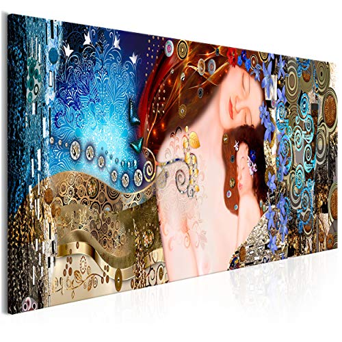 decomonkey Bilder Gustav Klimt 150x50 cm 1 Teilig Leinwandbilder Bild auf Leinwand Vlies Wandbild Kunstdruck Wanddeko Wand Wohnzimmer Wanddekoration Deko Abstrakt von decomonkey