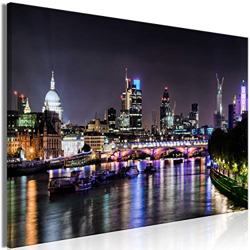 decomonkey Bilder London Stadt 60x40 cm 1 Teilig Leinwandbilder Bild auf Leinwand Vlies Wandbild Kunstdruck Wanddeko Wand Wohnzimmer Wanddekoration Deko Architektur von decomonkey