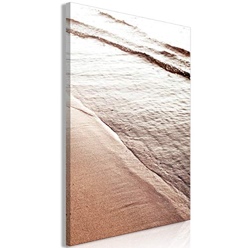 decomonkey Bilder Strand Meer 40x60 cm 1 Teilig Leinwandbilder Bild auf Leinwand Vlies Wandbild Kunstdruck Wanddeko Wand Wohnzimmer Wanddekoration Deko Modern von decomonkey