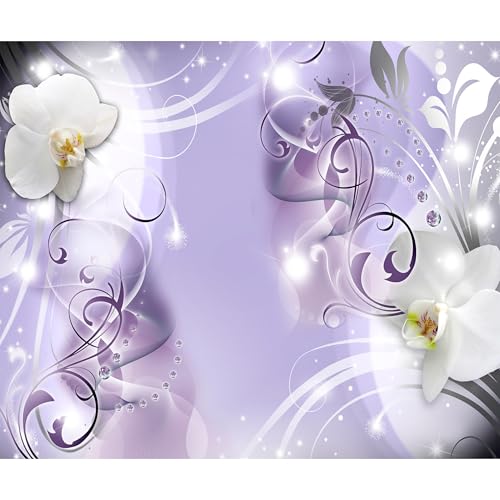 decomonkey Fototapete Blumen Abstrakt 150x105 cm Tapete Wandbild Bild Fototapeten Tapeten Wandtapete Wandtapeten Orchidee Ornament von decomonkey