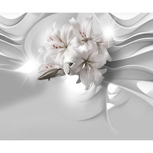 decomonkey Fototapete Blumen Lilien 450x315 cm XL Tapete Wandbild Wandbild Bild Fototapeten Tapeten Wandtapete Wandtapete Abstrakt 3d Effekt von decomonkey