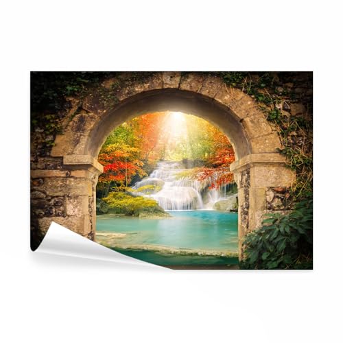decomonkey Fototapete Wasserfall Fenster mit Aussicht 350x256 cm XXL Design Tapete Fototapeten Tapeten Wandtapete moderne Wand Schlafzimmer Wohnzimmer 3D Effekt Stein Natur Landschaft Sonne Grün decomonkey Fototapete Wasserfall Fenster mit Aussicht 350x256 cm XXL Design Tapete Fototapeten Tapeten Wandtapete moderne Wand Schlafzimmer Wohnzimmer 3D Effekt Stein Natur Landschaft Sonne Grün von decomonkey