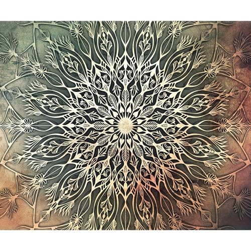 decomonkey Fototapete selbstklebend Mandala Modern 294x210 cm XL Selbstklebende Tapeten Wand Fototapeten Tapete Wandtapete klebend Klebefolie Orient Zen Ornament von decomonkey