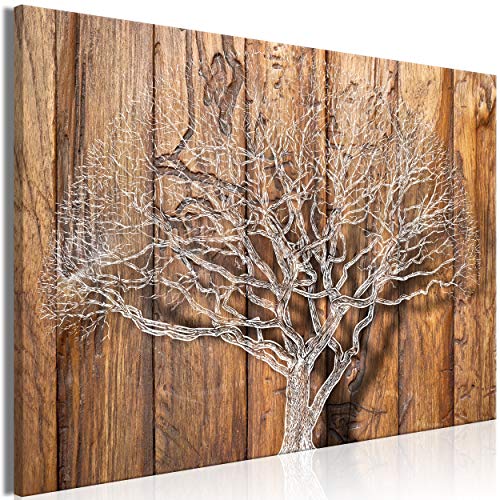 decomonkey | Mega XXXL Bilder Baum Holz | Wandbild Leinwand 160x80 cm Selbstmontage DIY Einteiliger XXL Kunstdruck zum aufhängen | Abstrakt von decomonkey