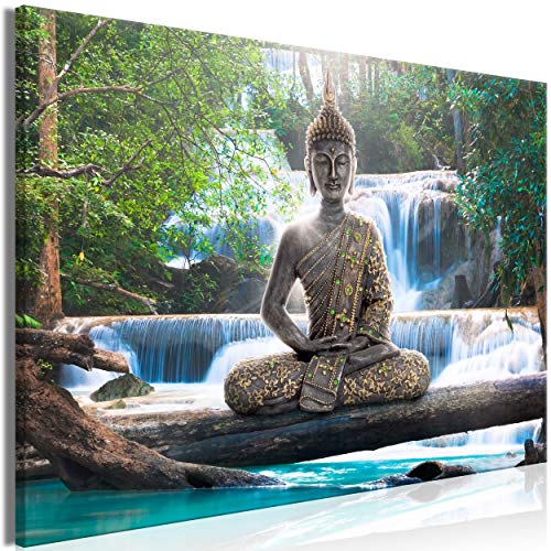 decomonkey | Mega XXXL Bilder Buddha | Wandbild Leinwand 170x85 cm Selbstmontage DIY Einteiliger XXL Kunstdruck zum aufhängen | Natur Wasserfall decomonkey | Mega XXXL Bilder Buddha | Wandbild Leinwand 170x85 cm Selbstmontage DIY Einteiliger XXL Kunstdruck zum aufhängen | Natur Wasserfall von decomonkey