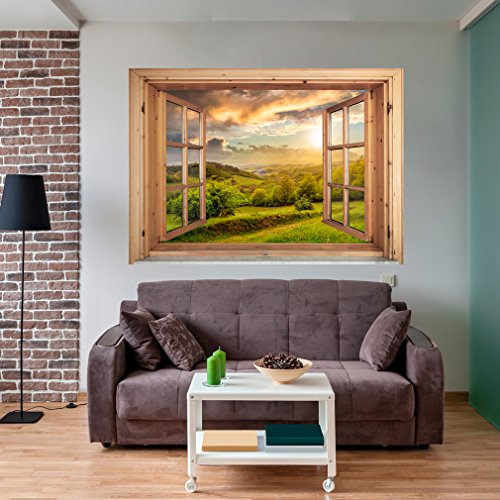 decomonkey | Optische Täuschung | Weitblick Fensterblick 3D Wandillusion ca 140x100 cm Wandbild Fototapete Tapete Poster XXL Vlies Leinwand Bilder Dekoration TOC0030aM decomonkey | Optische Täuschung | Weitblick Fensterblick 3D Wandillusion ca 140x100 cm Wandbild Fototapete Tapete Poster XXL Vlies Leinwand Bilder Dekoration TOC0030aM von decomonkey
