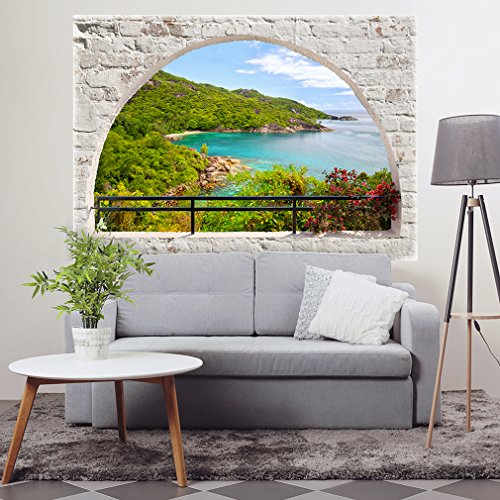 decomonkey | Optische Täuschung | Weitblick Fensterblick 3D Wandillusion ca 70x50 cm Wandbild Fototapete Tapete Poster XXL Vlies Leinwand Bilder Dekoration TOC0044aS decomonkey | Optische Täuschung | Weitblick Fensterblick 3D Wandillusion ca 70x50 cm Wandbild Fototapete Tapete Poster XXL Vlies Leinwand Bilder Dekoration TOC0044aS von decomonkey