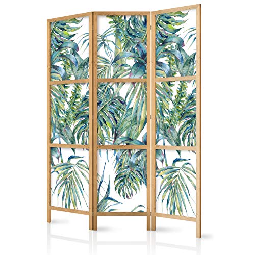 decomonkey Paravent Raumteiler Innen Blumen 135x171 cm 3 Teilig Room Divider Wall Raumteiler Stehend Trennwand Sichtschutz Spanische Wand Sichtschutzwand Wohnzimmer Holz Spa Zen Orient Japan von decomonkey