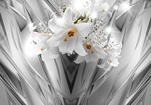 decomonkey Premium Fototapete Blumen Lilien 3d Effekt 450x315 cm XL Tapete Wandbild Wandbild Bild Fototapeten Tapeten Wandtapete Wandtapete Abstrakt von decomonkey