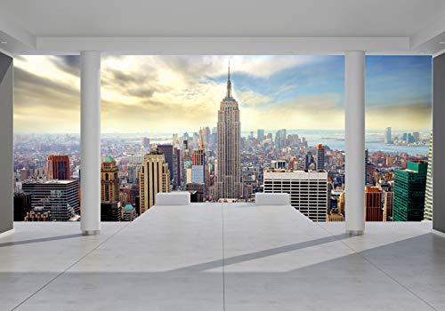 decomonkey Premium Fototapete New York 250x175 cm XL Tapete Fototapeten Vlies Tapeten Vliestapete Wandtapete moderne Wandbild Wand Schlafzimmer Wohnzimmer Stadt City Architektur von decomonkey