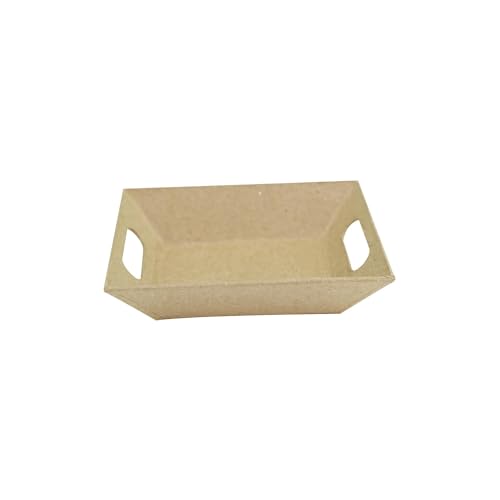 Décopatch AC326Opack - Packung 5 Träger aus Pappmaché, rechteckige Tablette, 10x12x2,7 cm, Kartonbraun, 1 Pack von décopatch