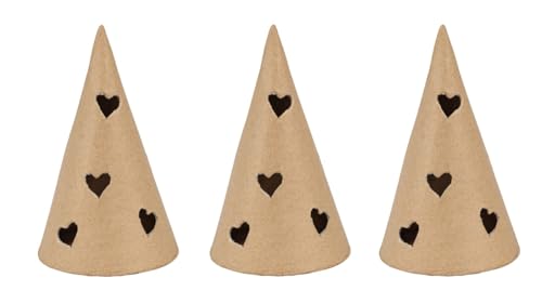 Décopatch NO066C - Un Lot de 3 Bougeoirs sapin avec coeurs 6x6x10,5cm - Compatible bougie LED Décopatch NO066C - Un Lot de 3 Bougeoirs sapin avec coeurs 6x6x10,5cm - Compatible bougie LED von décopatch