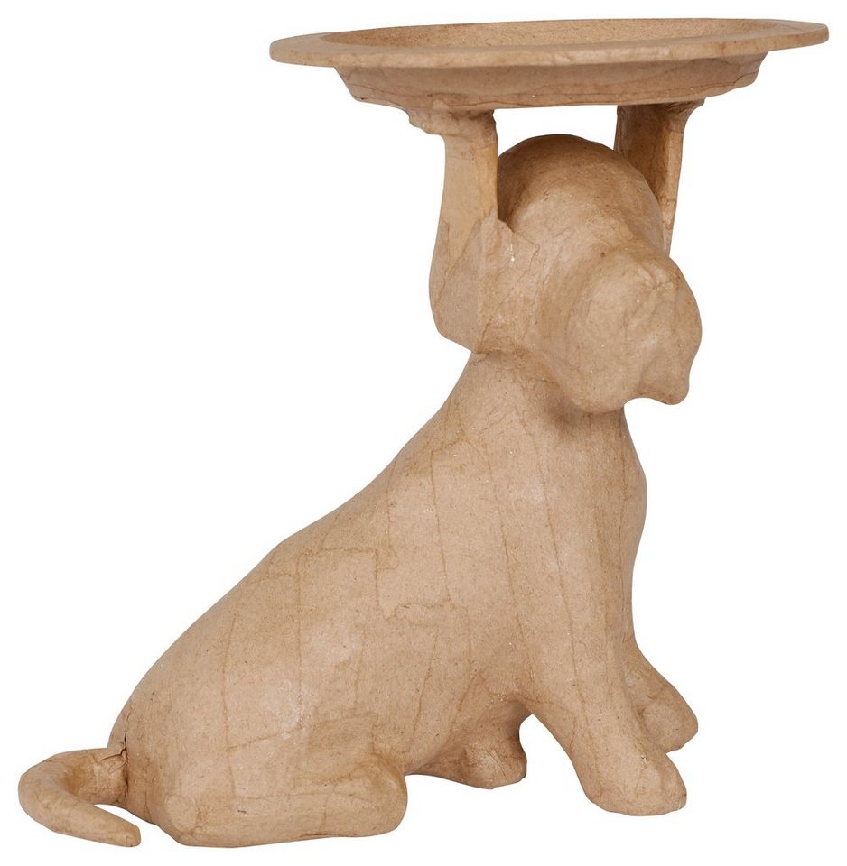 décopatch Dekofigur Tablett-Tellerhalter Hund, 24 cm x 15 cm x 20,5 cm von décopatch