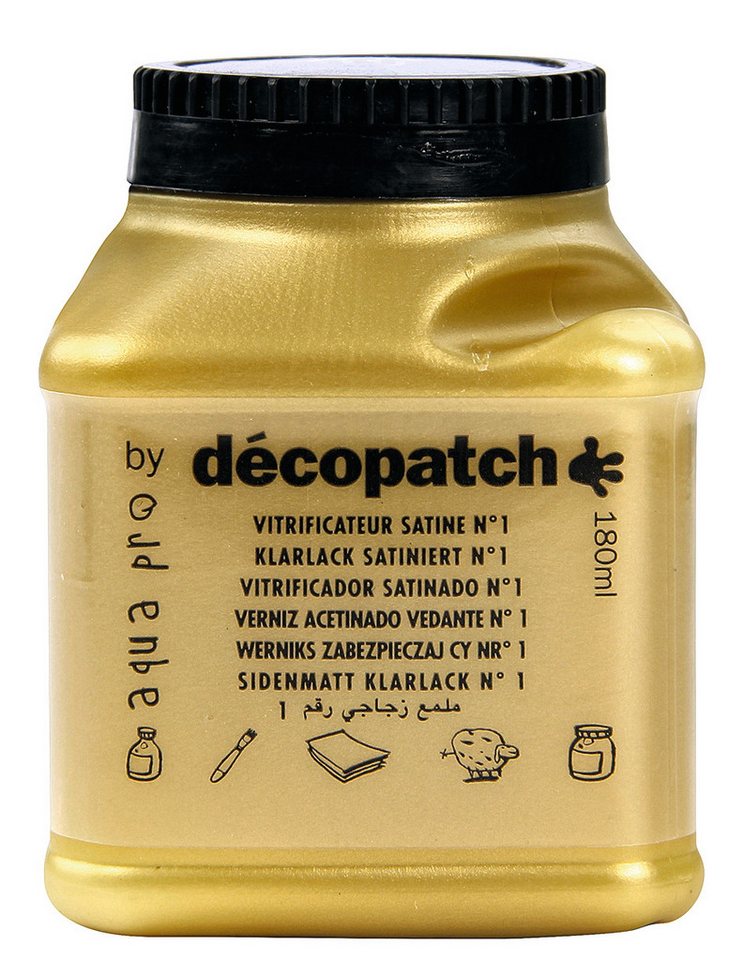 décopatch Klarlack Aquapro-Klarlack Seidenmatt, 180 ml von décopatch