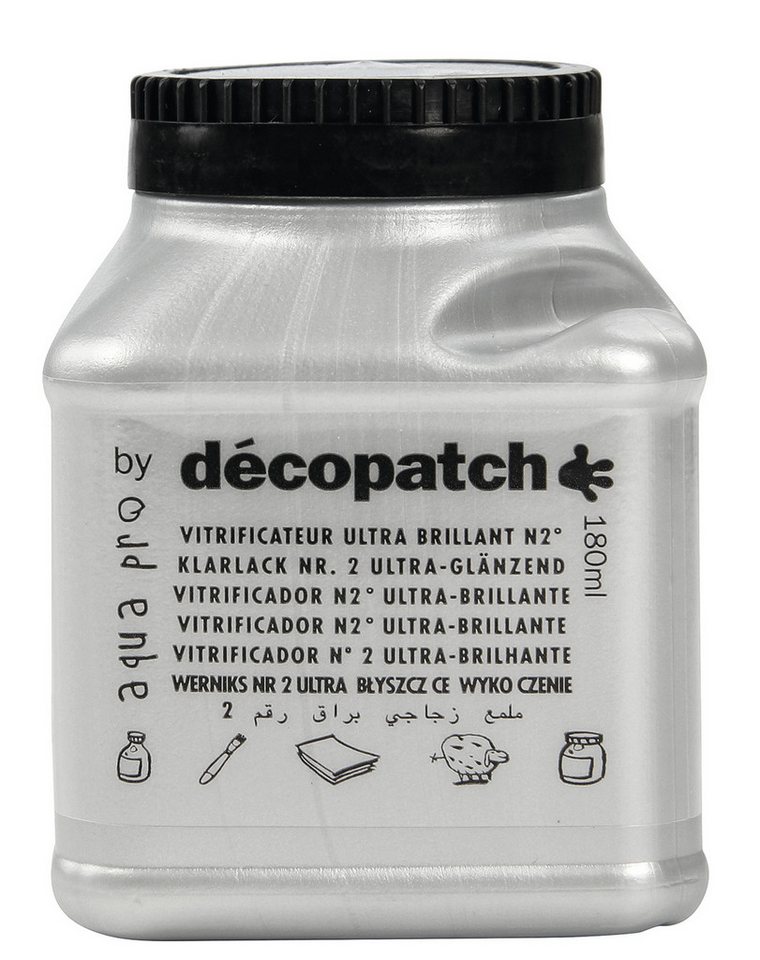 décopatch Klarlack Aquapro-Klarlack Ultra Brilliant, 180 ml von décopatch