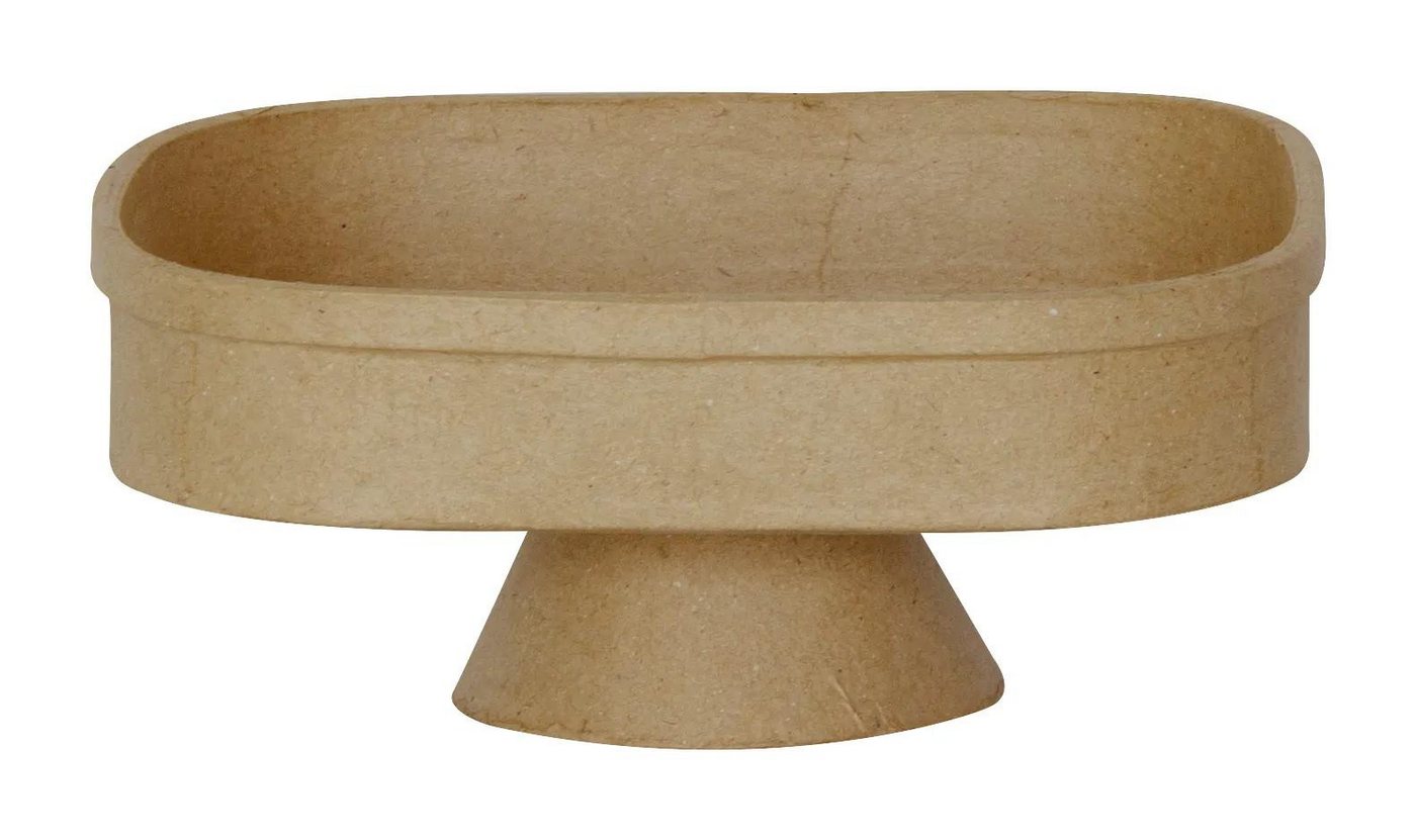 décopatch Papierdekoration 5x Braunes Pappmaché, rechteckige Schale Standfuß Kartonbraun HD066C, DECO-Supports von décopatch